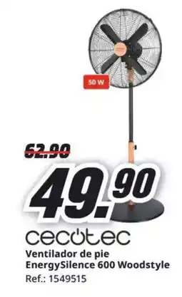 MediaMarkt CECOTEC Ventilador de pie EnergySilence 600 Woodstyle oferta
