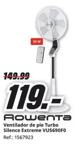 MediaMarkt ROWENTA Ventilador de pie Turbo Silence Extreme VU5690F0 oferta
