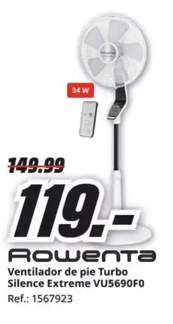 MediaMarkt ROWENTA Ventilador de pie Turbo Silence Extreme VU5690F0 oferta