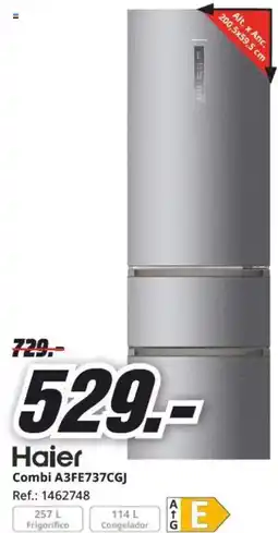 MediaMarkt HAIER Combi A3FE737CGJ oferta