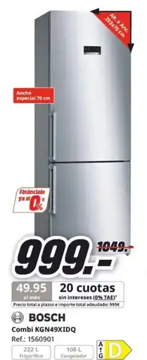 MediaMarkt BOSCH Combi KGN49XIDQ oferta