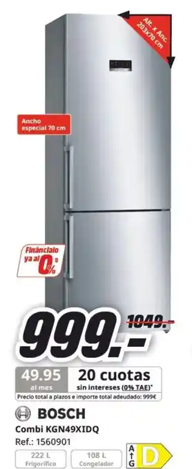 MediaMarkt BOSCH Combi KGN49XIDQ oferta
