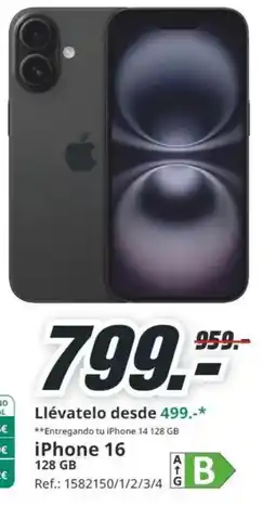MediaMarkt iPhone 14 128 GB iPhone 16 oferta