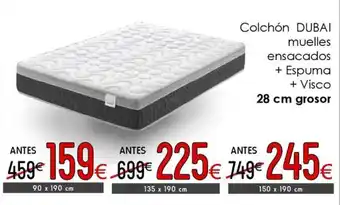 Atrapamuebles DUBAI Colchón muelles ensacados + Espuma + Visco oferta