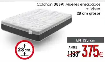 Atrapamuebles DUBAI Colchón Muelles ensacados oferta