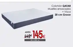 Atrapamuebles QATAR Colchón Muelles ensacados + Visco oferta