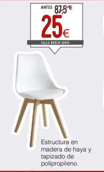 Atrapamuebles Silla beech gris oferta