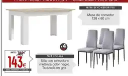 Atrapamuebles Mesa comedor +4 sillas oferta