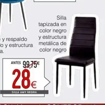 Atrapamuebles Silla amy negra oferta
