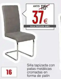 Atrapamuebles Silla tapizada gris oferta