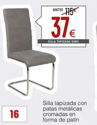 Atrapamuebles Silla tapizada gris oferta