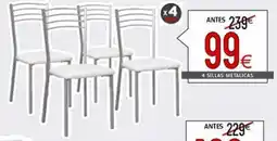 Atrapamuebles 4 sillas metalicas oferta
