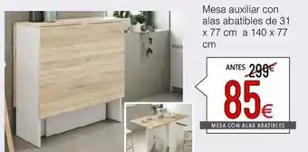 Atrapamuebles Mesa auxiliar con alas abatibles oferta