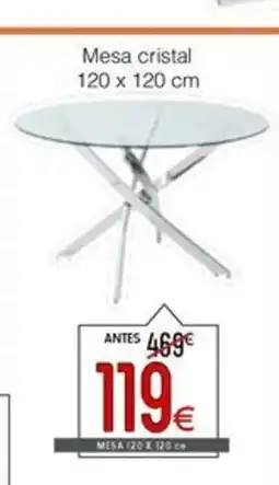 Atrapamuebles Mesa cristal oferta