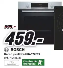 MediaMarkt BOSCH Horno pirolítico HBA574ES3 oferta