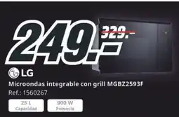 MediaMarkt LG Microondas integrable con grill MGBZ2593F oferta