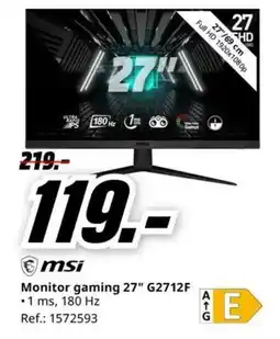 MediaMarkt MSI Monitor gaming 27" G2712F oferta