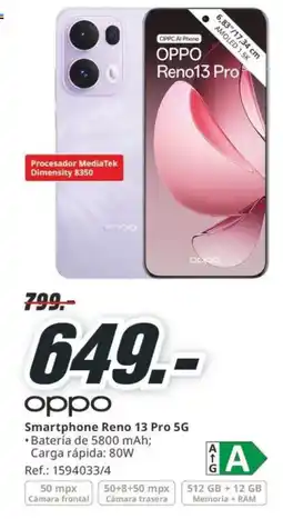 MediaMarkt OPPO Smartphone Reno 13 Pro 5G oferta