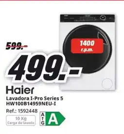 MediaMarkt HAIER Lavadora I-Pro Series 5 HW100B14959NEU-I oferta