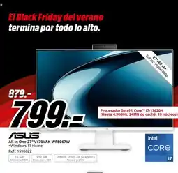 MediaMarkt ASUS All in One 27" V470VAK-WPE067W oferta