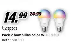 MediaMarkt TAPO Pack 2 bombillas color WiFi L530E oferta