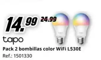 MediaMarkt TAPO Pack 2 bombillas color WiFi L530E oferta