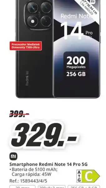 MediaMarkt MI Smartphone Redmi Note 14 Pro 5G oferta