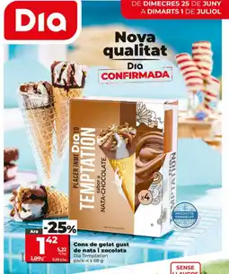 Dia Cons de gelat gust de nata i xocolata oferta
