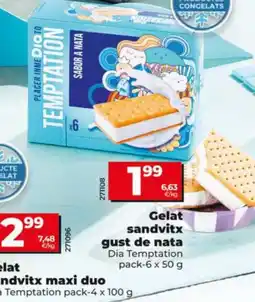 Dia Gelat sandvitx gust de nata oferta