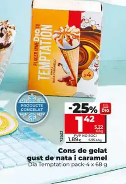 Dia Cons de gelat gust de nata i caramel oferta