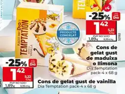 Dia Cons de gelat gust de vainilla oferta