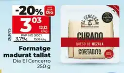 Dia Formatge madurat tallat oferta