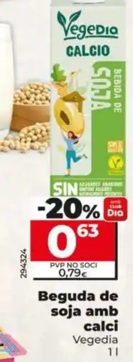 Dia Beguda de soja amb calci oferta