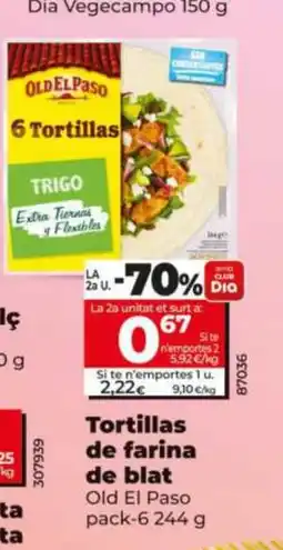 Dia Tortillas de farina de blat oferta