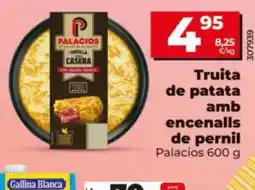 Dia Truita de patata amb encenalls de pernil oferta