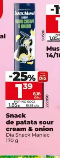 Dia Snack de patata sour cream & onion oferta