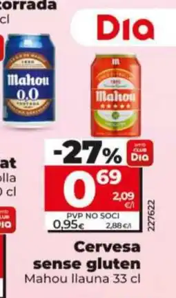 Dia MAHOU Cervesa sense gluten oferta