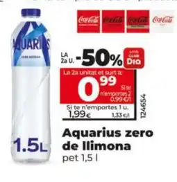Dia AQUARIUS zero de llimona oferta