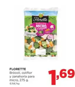 Alimerka FLORETTE Brócoli, coliflor y zanahoria para micro oferta