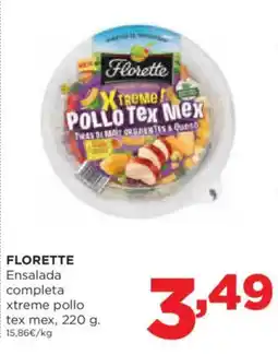Alimerka FLORETTE Ensalada completa xtreme pollo tex mex oferta