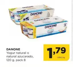 Alimerka DANONE Yogur natural o natural azucarado oferta