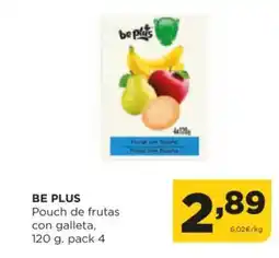 Alimerka BE PLUS Pouch de frutas con galleta oferta