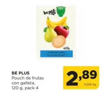 Alimerka BE PLUS Pouch de frutas con galleta oferta