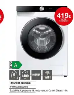 Milar SAMSUNG Lavadora WW90DG6U25LKU3 oferta