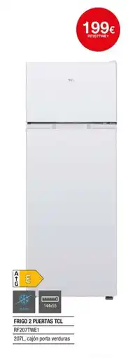 Milar TCL Frigo 2 puertas RF207TWE1 oferta