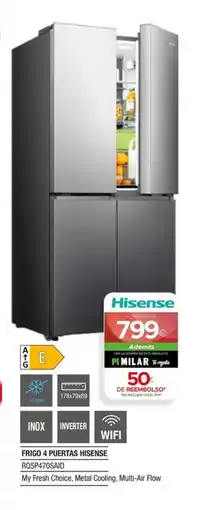 Milar HISENSE Frigo 4 puertas RQ5P470SAID oferta