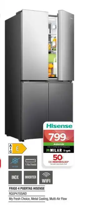 Milar HISENSE Frigo 4 puertas RQ5P470SAID oferta
