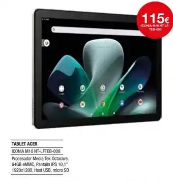 Milar ACER Tablet ICONIA M10 NT-LFTEB-008 oferta