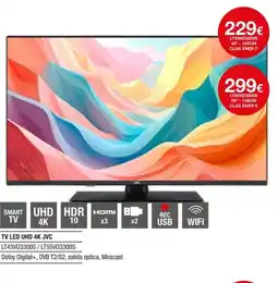 Milar TV LED UHD 4K JVC oferta