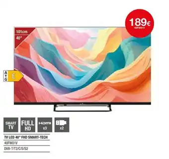 Milar TV LED 40" FHD SMART-TECH 40FW01V oferta
